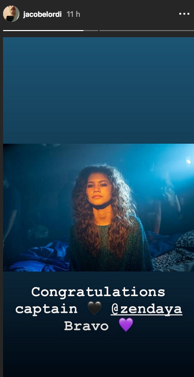 jacob elordi dedica mensaje zendaya instagram