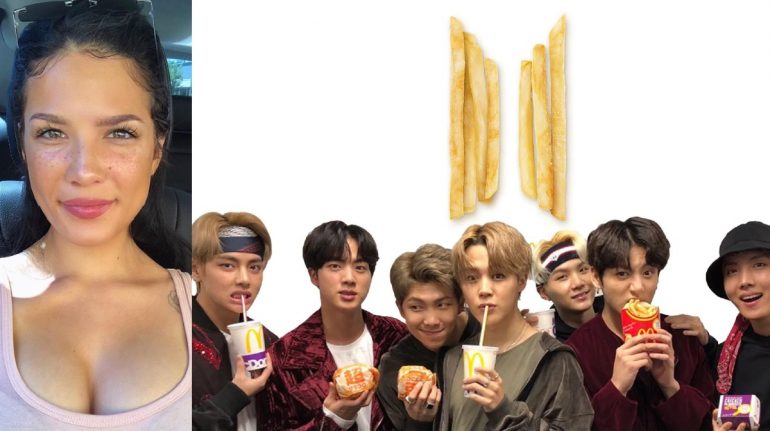 ¡La reacción de Halsey al probar el BTS Meal de McDonald's ...