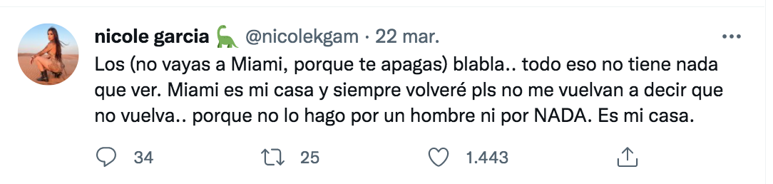 Nicole García… ¿regresó con su ex?